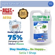 Hand Sanitizer Gel Medical+ Aloevera 5 Liter Standar WHO