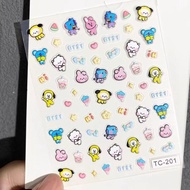 LINE FRIENDS | New BT21 Chimmy koya RJ Shooky Tata Cooky Nail Stickers Creative High-value Cartoon P