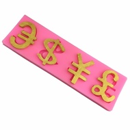 Fondant Silicone Mold USD EUR RMB GBP Logo Symbol DIY Cake Epoxy Chocolate Decoration Cake Decoratin