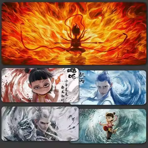 Nezha E-Sports Mouse Pad Learning Desk Pad Office Dormitory Computer Desk Mat Two-Dimensional Animat