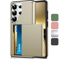 Dual Layer Protective Case Hidden Card Slot Holder Slim Wallet Case for Samsung S26 Ultra,S26+,S25 U