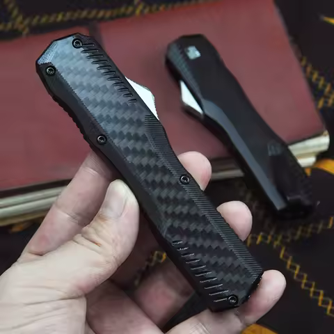 KS9000 OTF Knife Livewire Tanto/Drop Outdoor Camping Made For CPM20CV CNC Aaluminum+G10+CF Handle Po