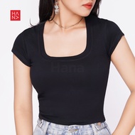 Tiana Square Neck Basic Shirt Wanita - CT260