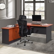 Office Table with Side Cabinet / Office Furniture / Meja Pejabat Pengurus / Meja Office Eksekutif 4f