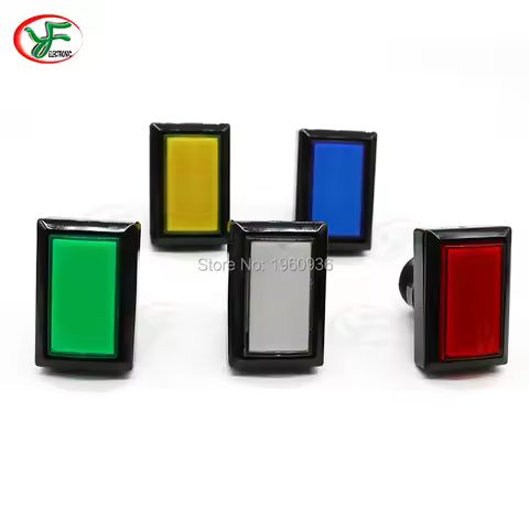 12pcs 33x50mm Arcade Push Buttons Illuminated LED Light Switch 12V with Microswitches for Game Machi