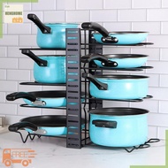 HENGHOME Chậu và chảo tổ chức cho tủ 8 Tier nồi Rack với 3 tự làm phương pháp có thể điều chỉnh Pan