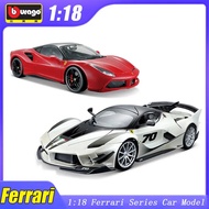 1:18 Bburago Ferrari Model Car Laferrari Ferrari 488 Gtb Sports Diecast Edition Car Alloy Luxury Veh