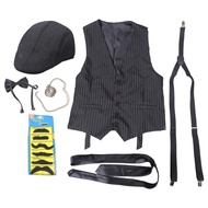 ชุด20S ผู้ชายคำราม20S เครื่องแต่งกายผู้ชายชุดมาเฟีย1920S สายยึดหูกระต่ายชุดคอสเพลย์ฮัลโลวีน