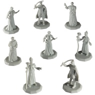 Monster Townsfolk Mini Fantasy Figures - 8pc Paintable Nobility Class Non Player Character NPC Minia