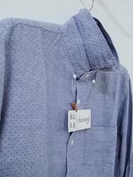 （良品衣店）香蕉共和國BANANA REPUBLIC藍點休閑扣領長袖襯衫 M號（韓版的XL號
