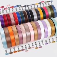 2.5cm Pure Color Glossy Polyester with Flower Cake Ribbon Bow Material Packaging Gift Box diy Materi