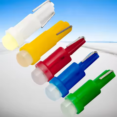 100PCS T5 58 73 74 286 W1.2W Super Bright 3D COB Led Wedge Gauge Lamps Car Warning Indicator Instrum
