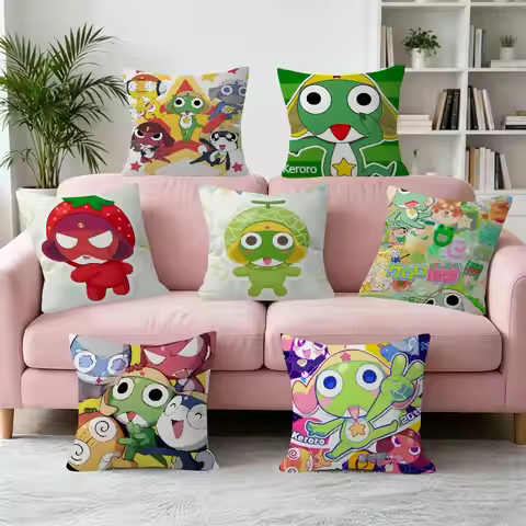 Hot Gunsou Keroro frog Pillow Gift Home Office Decoration Bedroom Sofa Car Cushion Cover case 45x45