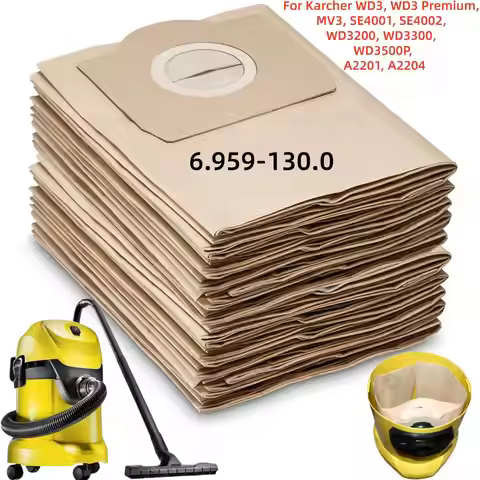 Vacuum Cleaner Bags for Karcher 6.959-130.0 WD3 MV3 WD3 Premium Wet & Dry Vacuum Cleaner, SE4001 MV1