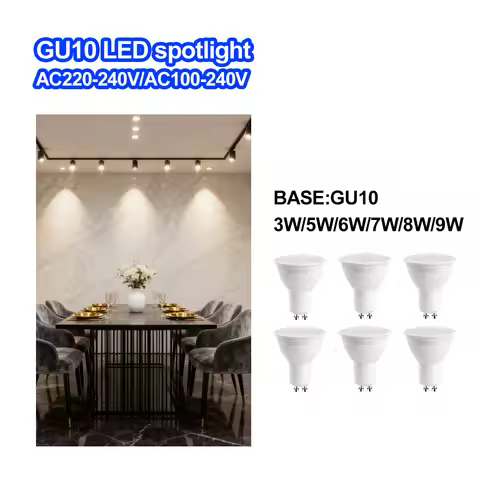 10pcs LED Spotlight GU10 Bulb 5W 6W 7W 8W 9W GU10 AC 220V 100V Replace 30W 40W 50W Halogen Lamp for 