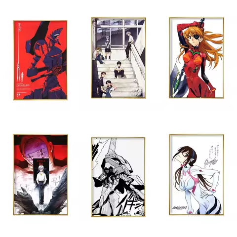 Neon Century Evangelion Final Animation Poster EVA Asuka Ayari 2D Frameless Poster Canvas Painting B