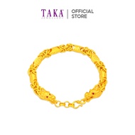 TAKA Jewellery 916 Gold Bracelet Dragon Heads