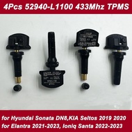 4Pcs OE 52940-L1100 52940L1100 TPMS Tire Pressure Sensor for 2019-2023 KIA K5 Seltos Hyundai Elantra