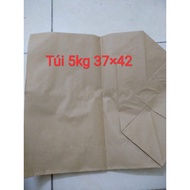 100 Túi giấy xi măng 5kg 37*42 - Túi Kraft T5