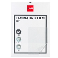 Deli พลาสติกเคลือบบัตร แผ่นเคลือบ เคลือบร้อน A4