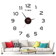 Home Decor Fashion 3D DIY Large Wall Clock /DIY Acrylic Wall Mirror Clock/Stiker Dinding Cermin Jam 