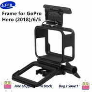 SGLCF8 Frame for GoPro Hero (2018) / 6 / 5 Housing Border Protective Shell Case Accessories for Go Pro Hero6 Hero5 Black with Quick Pull Movable Socket and Screw (Black)