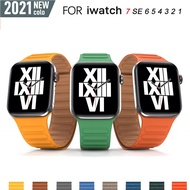 [HOT JUXXKWIHGWH 514] ซิลิโคนเหมาะสำหรับ Apple Watch Band หนัง Link 44มม. 45มม. IWatch Series 7 6 SE 5 4 3นาฬิกาสร้อยข้อมือ42มม. 38มม. สายรัดข้อมือ
