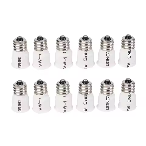 12-Pack E12 To E14 White Bulb Converter LED Light Holder Lamp Adapter Socket Changer High Quality