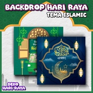 BANNER BACKDROP RAYA TEMA ISLAMIC | PHOTOBOOTH RAYA BERSAMA KELUARGA CODE BR13-BR20