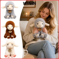 WININ Sheep Plush Pillow, Sitting Pose Long Ear Stuffed Sheep Pillow, Lovely Soft Fluffy 11/17/23cm 
