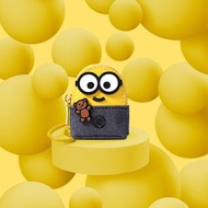 【滿額贈】Minions織物鑲牛皮革迷你側孭袋 小小兵 斜背包 免運