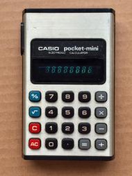 早期CASIO pocket-mini CP-801B 輝光管(Nixie tube）計算機Retro