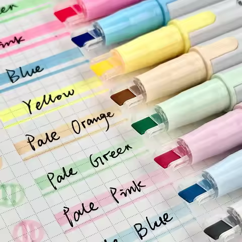 New Pilot Double-headed Highlighter KIRE-NA Dual-track Soft-tip Art Markers Quick-drying Note-taking