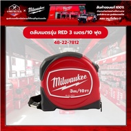 Milwaukee-Tape Measure RED 3 Meters/10 Feet (White Tape) Model 48-22-7812