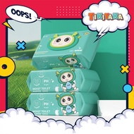 80Pcs Baby Toilet Wipes Kids Non-Alcohol Toilet Wipes Wet Tissue Antibacterial Kids Toilet Hygienic 