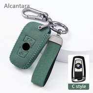 Alcantara Suede Leather Car Remote Key Case Cover For BMW X1 X3 X5 X6 F30 F34 F10 F20 G20 G30 G01 G02 1 3 5 7 Series Accessories