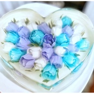 3D Jelly Cake (Blue Roses)