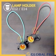 E12 / E14 Light Bulb Holder Battern Lamp Holder Bracket With Wire Electronic Lampu Mentol