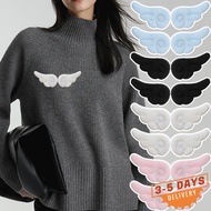 [3-5 DAYS DELIVERY]2/4Pairs  Plush Brooch | Y2K Fluffy Angel Wings Pin for Backpacks Purse|Cute Deta