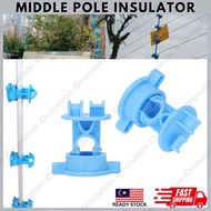 Middle Pole Insulator Electric Fence Clips Fencing Polywire Poly Poli Wire Metal Post Rod Pagar Elektrik Api Tiang Tali