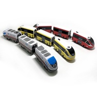 Free Shipping RRC EMU Electric Train Set Wooden track car Children transport toy Compatible with Tho