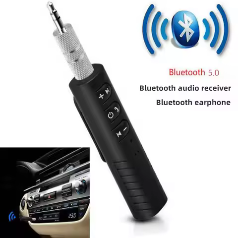 Car AUX Bluetooth Audio Receiver Adapter for Jeep Ranegade Patriot Wrangler JK Grand Cherokee XJ Com