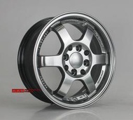 【台灣輪胎王】類RAYS TE37 內凹鋁圈樣式 14吋 4X100 / 4X114.3 5.5J ET35 鈦銀