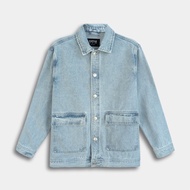 HI STYLE - Men Oversized Long Sleeve Denim Jacket - Blue - HSA610063