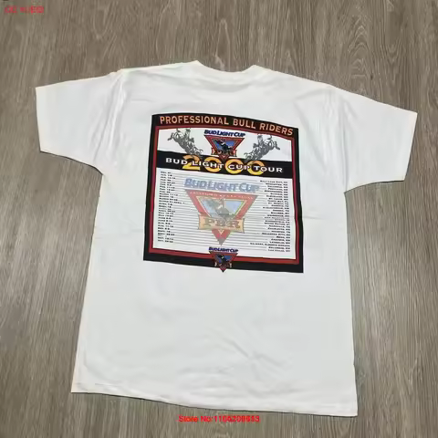 PBR T Shirt L 90s 00s Y2k Professional Bull Riders Bud Light Cup Riding Rodeo vintage Washed graphic