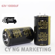 1PC 63v10000uf 63v 10000uf JCCON black gold audio amplifier filter audio capacitor 30x50