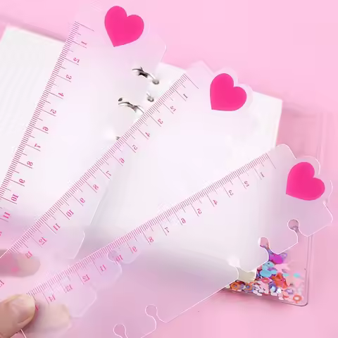 2 Pcs Ruler A5 A6 Love Frosted Planner Agenda Dailybook For 6 Holes Loose Leaf Spiral Notebook Organ