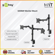 Goobay Monitor Mount - (Single / Dual) Pole (17-32) - Black