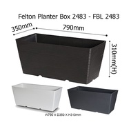 FELTON RETANGLE FLOWER POT 2483 /PASU BUNGA SEGI EMPAT PANJANG PLASTIC 2483_FOR INDOOR & OUTDOOR