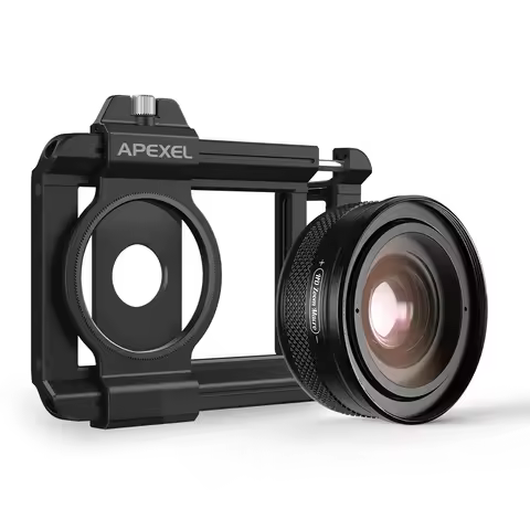 APEXEL 10-20X Zoom Macro Lens HD Micro Phone Camera Lens for iPhone Samsung Smartphones - Supports E